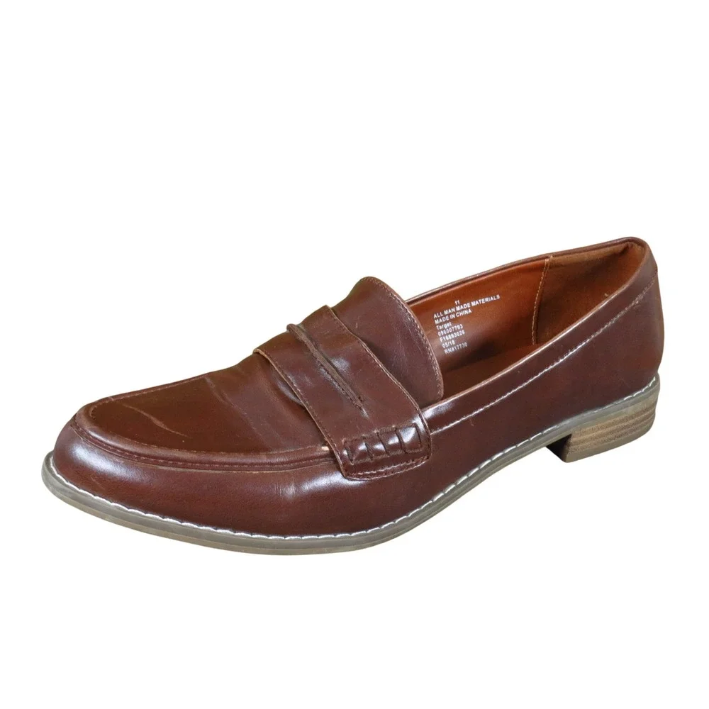 Universal Thread 096007793 Women Penny Loafer Size 11 Professional Work Brown